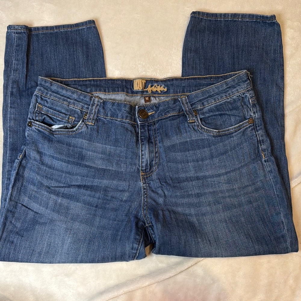Kut from the Kloth Straight Leg Capri Indigo Wash size 12